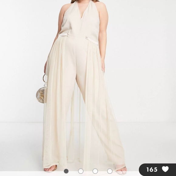 ASOS PLUS fitted jumpsuit with detachable tulle skirt - Picture 1 of 2